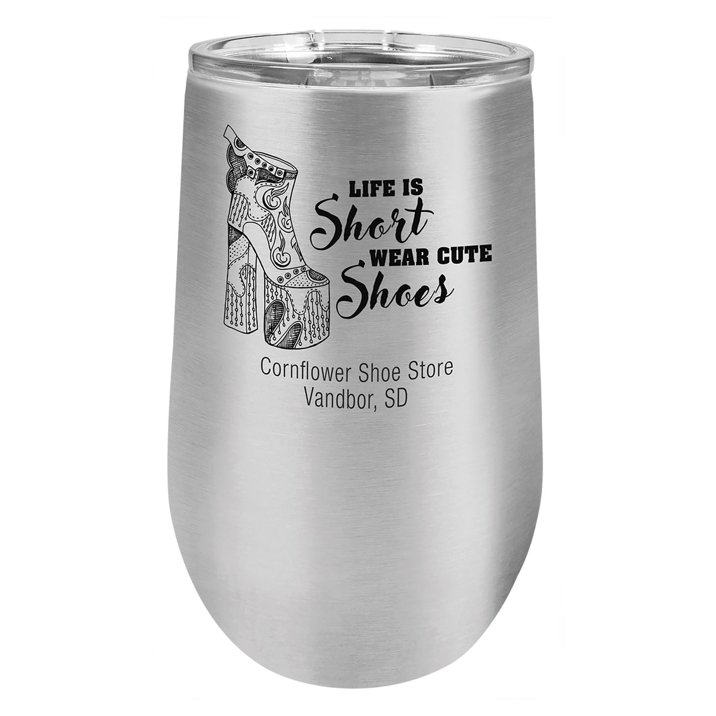 16 oz. Stemless Stainless Steel Wine Tumbler