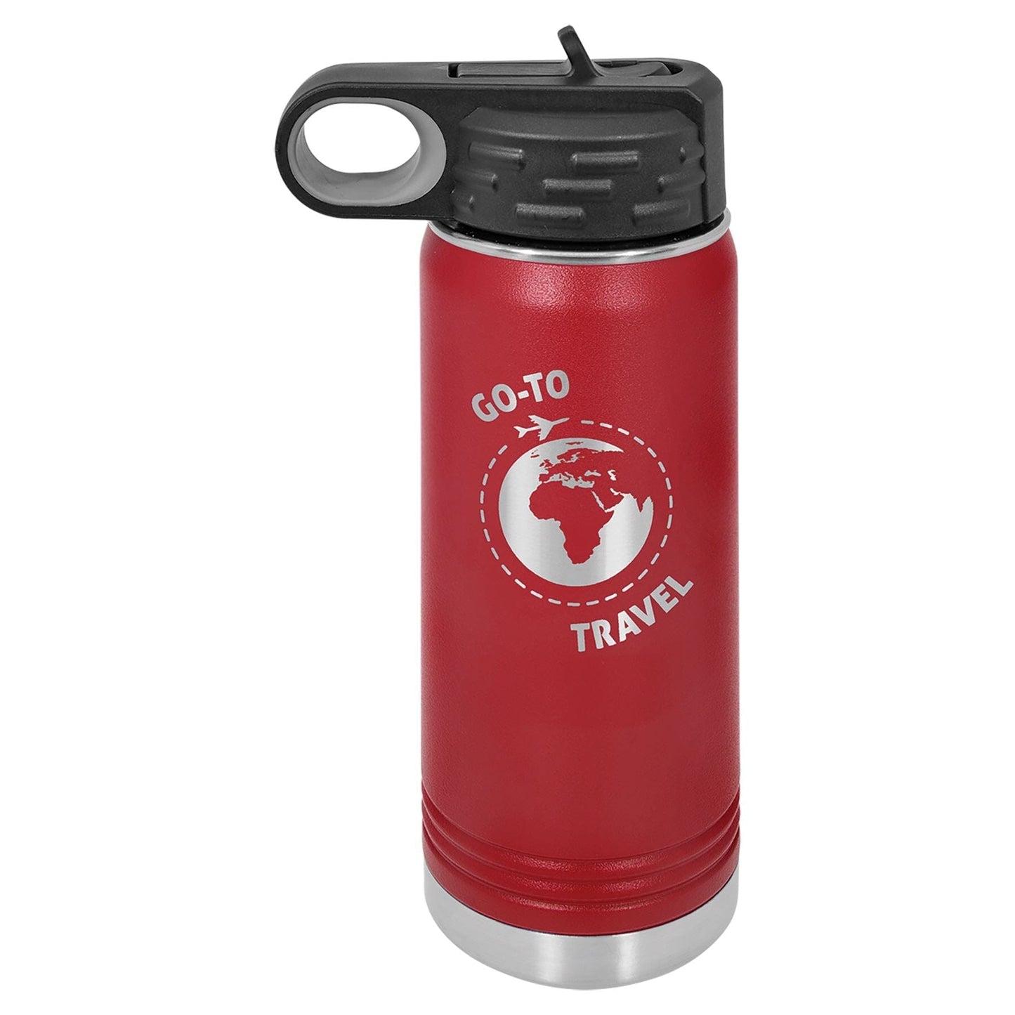 20 oz. Stainless Steel Water Bottle Tumbler with Flip Top Lid